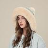 Ear Protective Knitted Hat Snow Hats Earflap Hats for Women Outdoor Skiing Jacquard Balaclava Pom Pom Russian Style