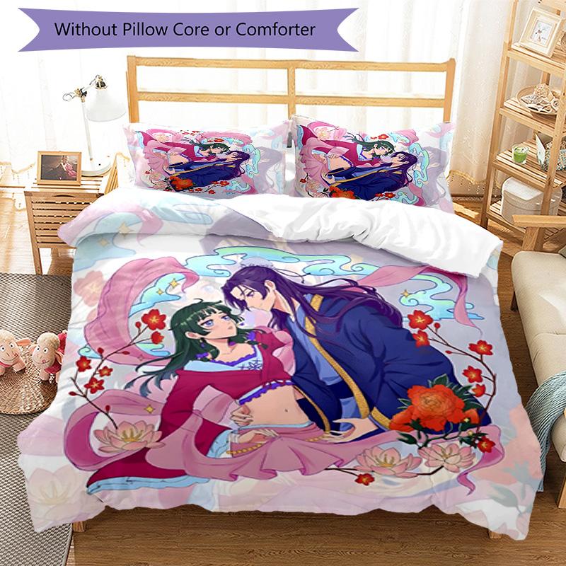 3pcs The Apothecary Diaries pattern bedding set duvet cover set includes duvet cover &pillowcases, perfect all season bedroom decoration & gift