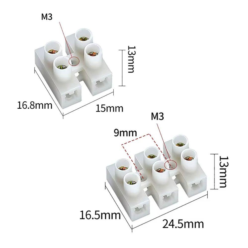 20Pcs Plastic LED Lighting Terminal Block 2P/3P Screw Cable Connector Lighting Decoration