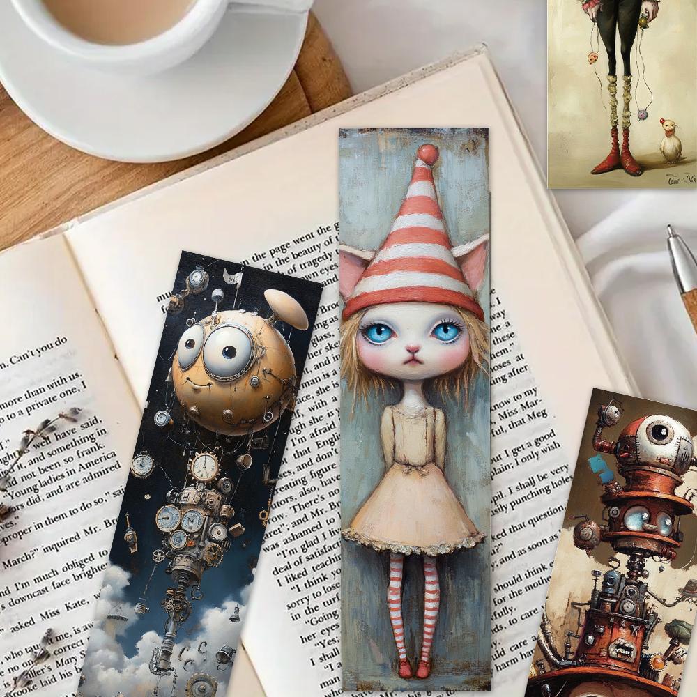 32pcs, bizarre surreal bookmarks, back-to-school season, Christmas, Halloween, suitable for teachers, readers, and birthdays.