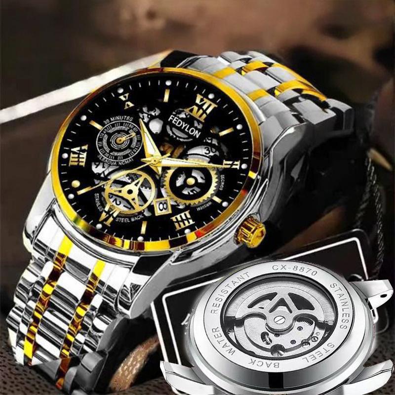 Men's Non-mechanical Watch Fully Automatic Waterproof New Large Dial Hollow Men's Watch