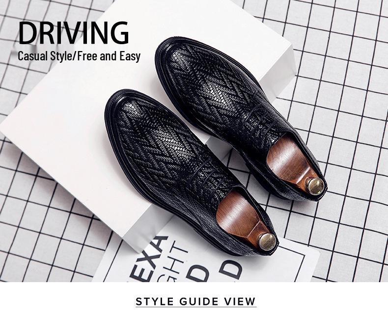 Men's New Pointed Toe Leather Loafers: Formal, Casual, and Wedding Groom Shoes