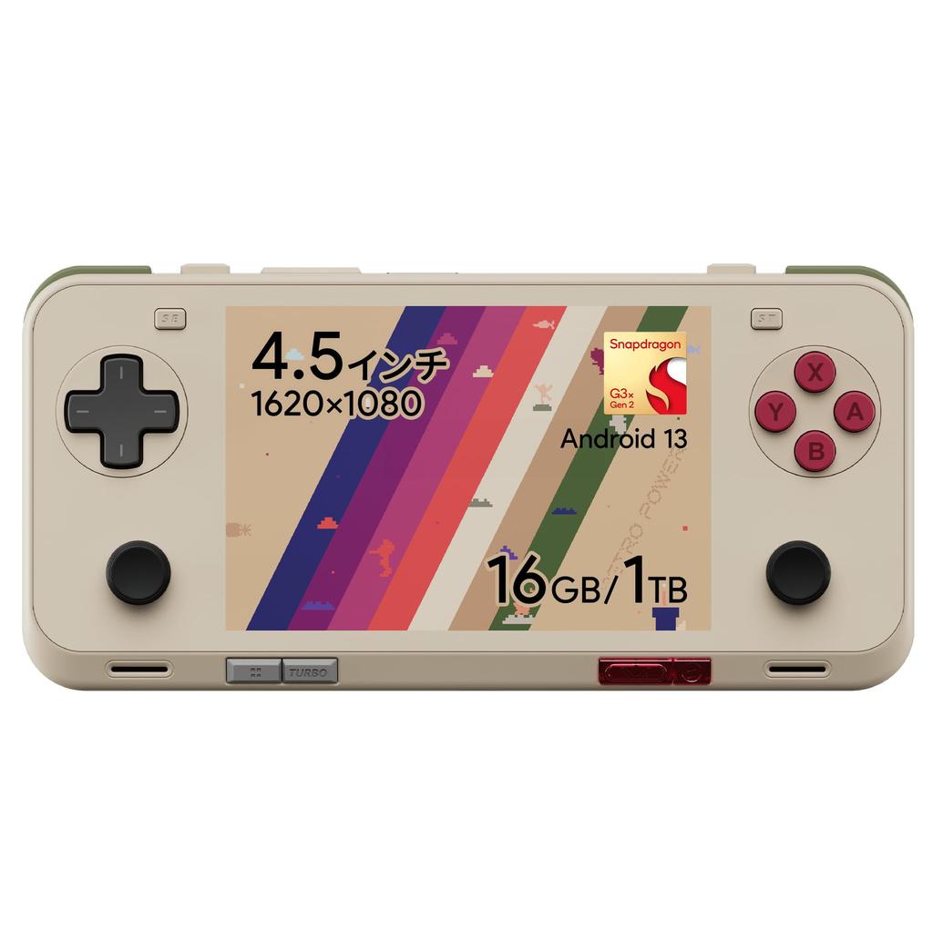 AYANEO Pocket Official Japanese Android Portable Gaming Device with Aspect Ratio LCD G3X Gen2 Retro ACE, Version, 4.5-inch 32 (1620x1080) (Snapdragon