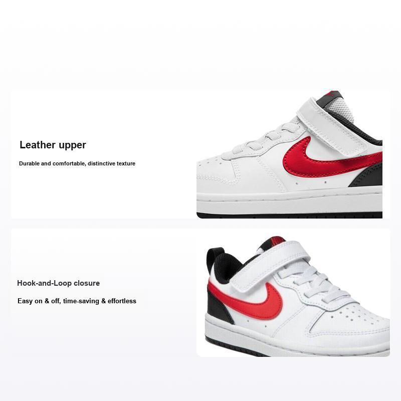 Детские кроссовки Nike Court Borough Low 2 PS White Black Red BQ5451-110 28