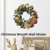Christmas Wreath Santa Window Wall Stickers Self Adhesive Glass Decals Holiday Home Decoration
