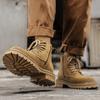 Autumn Winter Shoes for Men Cow Leather Short Boots High Tops Genuine Leather Casual Shoes Plush Work Ankle Boots