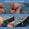 1 Sets Adjustable Jeans Buckle Seamless Pants Waist Clothes Button Nail Free Repeated Removal Artifact Invisible Waist