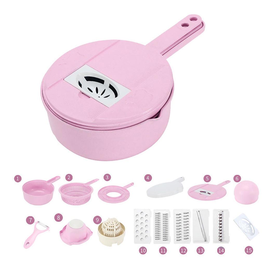 

15Pcs Kit Grater Drain Basket Chopping Board Egg White Separator Kitchen Utensils