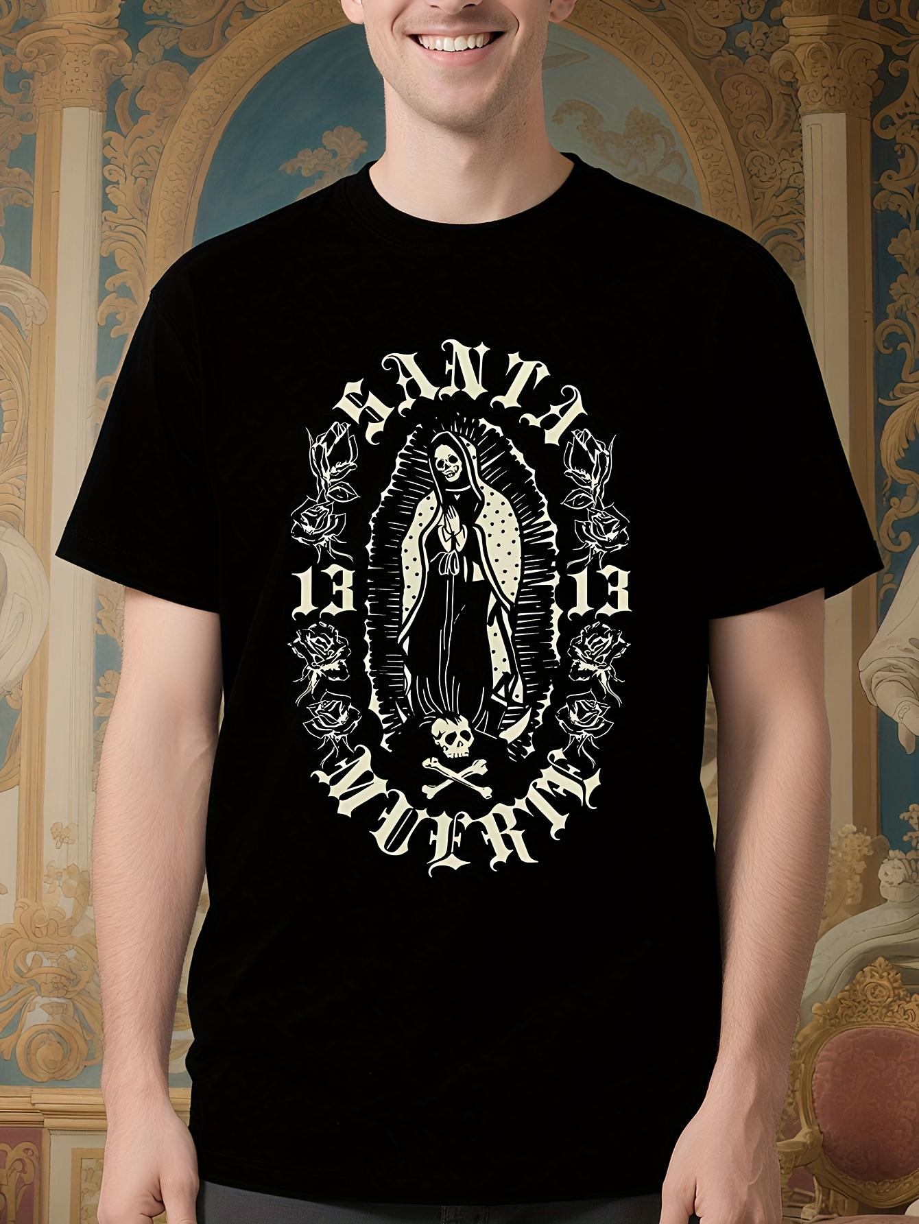 Gothic Santa Muerte 13 Tshirt - Mexican Day of the Dead G... L