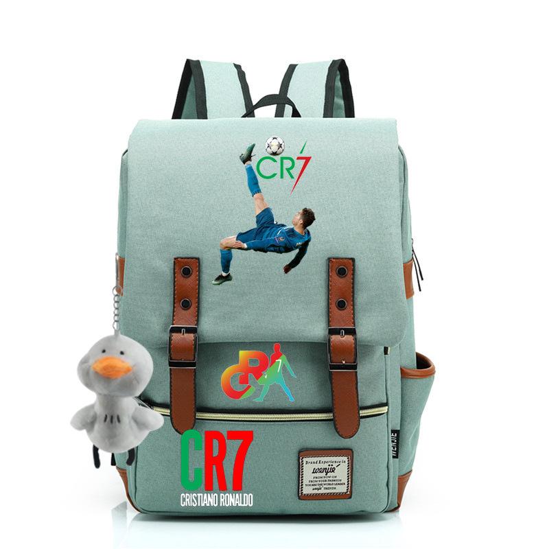 Modischer Anime CR7 Teenager Schüler Schultasche Herren und Damen Freizeit Rucksack