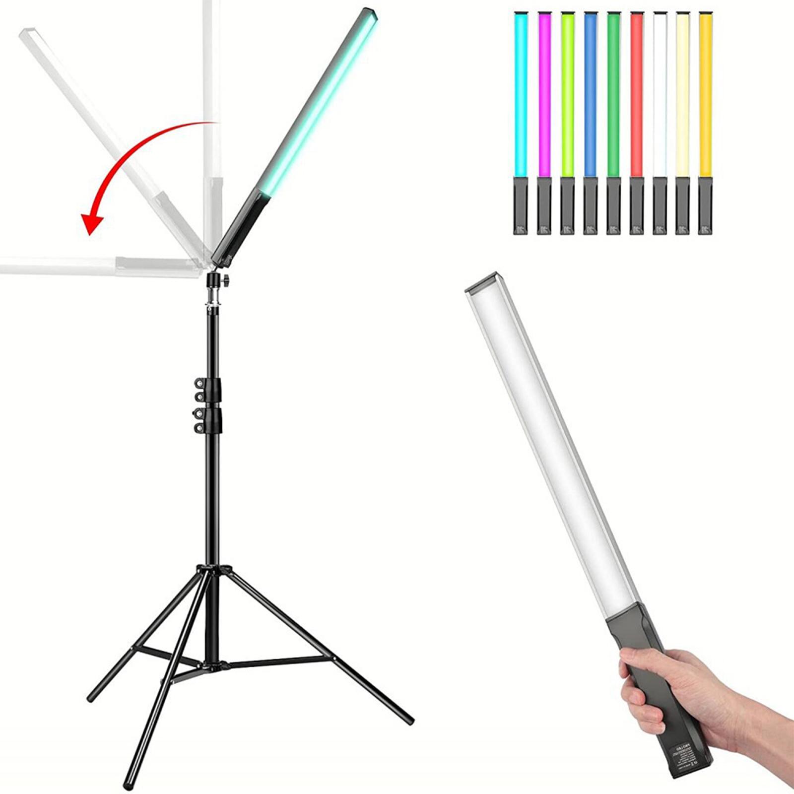 

RGB заполняющий свет светодиодная палка для заполняющего света портативный свет для прямой трансляции свет для камеры световая палка интернет-знаменитость красота ручная съемка фото RGB light bar + head + 1.6m tripod
