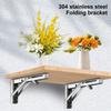25cm Steel Foldable Shelf Bracket Wall Mounted Folding Bracket Simple Installation for Space Saving Home Organization