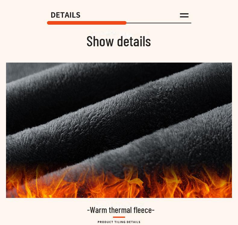 Men's Thermal Velvet Stretch Casual Pants - Thick, Soft, One-Piece Design