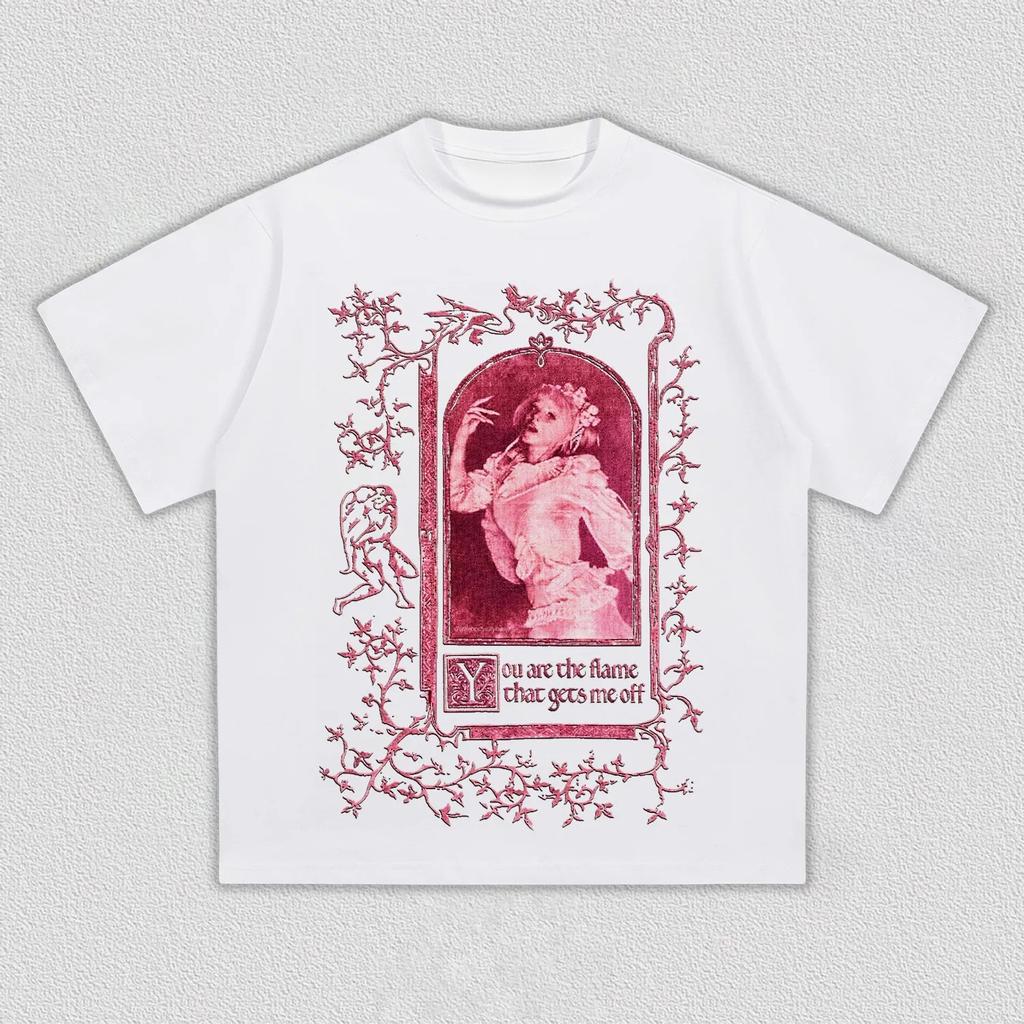 Koszulka z grafiką Melanie Martinez Estetyka Portals Różowy Gotycki Portret Streetwear Bawełniana Oversize dla fanów Alt