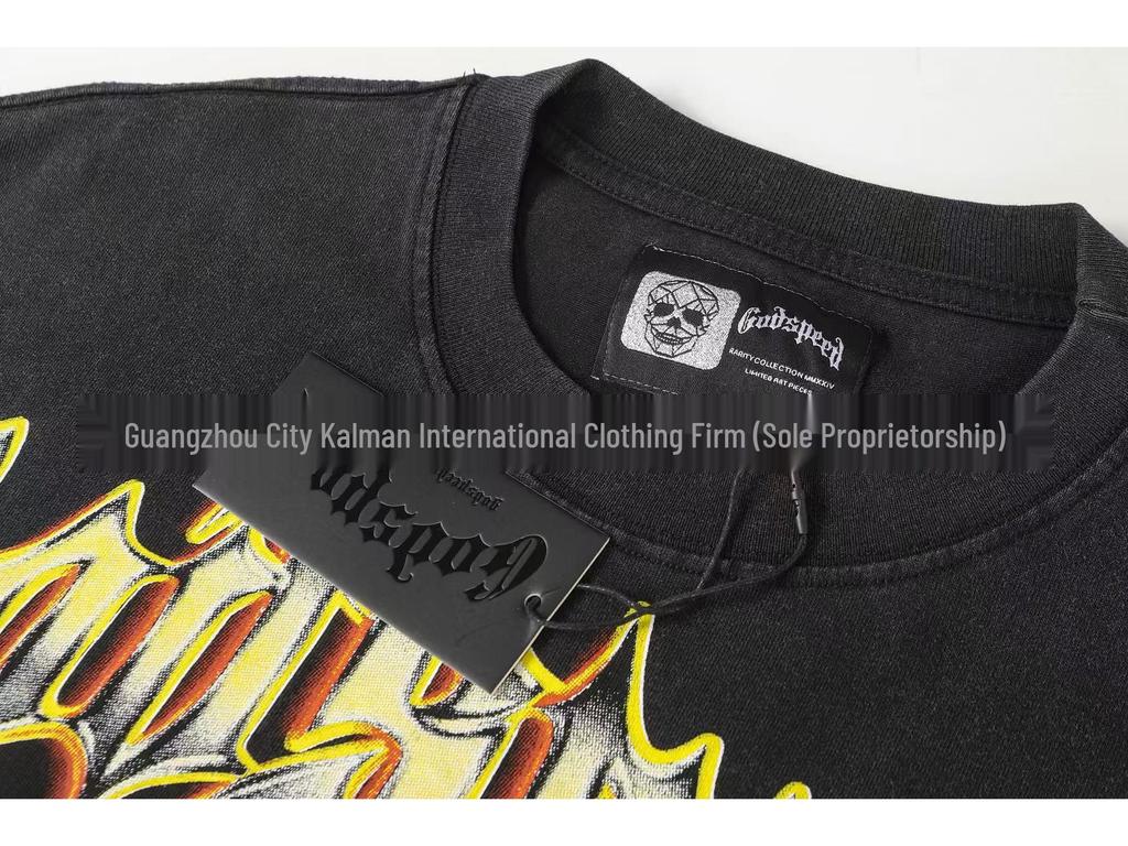 Godspeed Skull Rock Retro Pure Cotton Hoodie - Autumn/Winter American Style Streetwear for Men