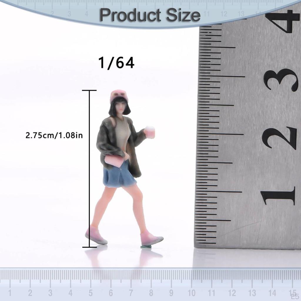 1/64 Female Figure Miniature Human Model for Scene