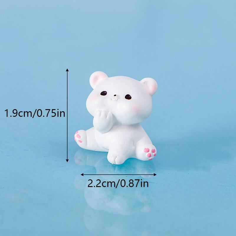 

Miniature Cute Polar Bear Micro Landscape Ornaments For Home Decorations Kawaii Animal Diy Desk Crafts Decor Accessories Gifts