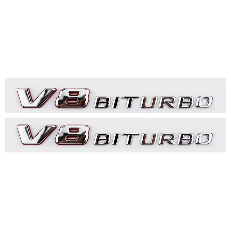 Suitable for Mercedes Benz Rear Letter Sticker Silver Red Version C63S GT63S S63LGLE53 SL63S Modification W205 W206 C190 X290