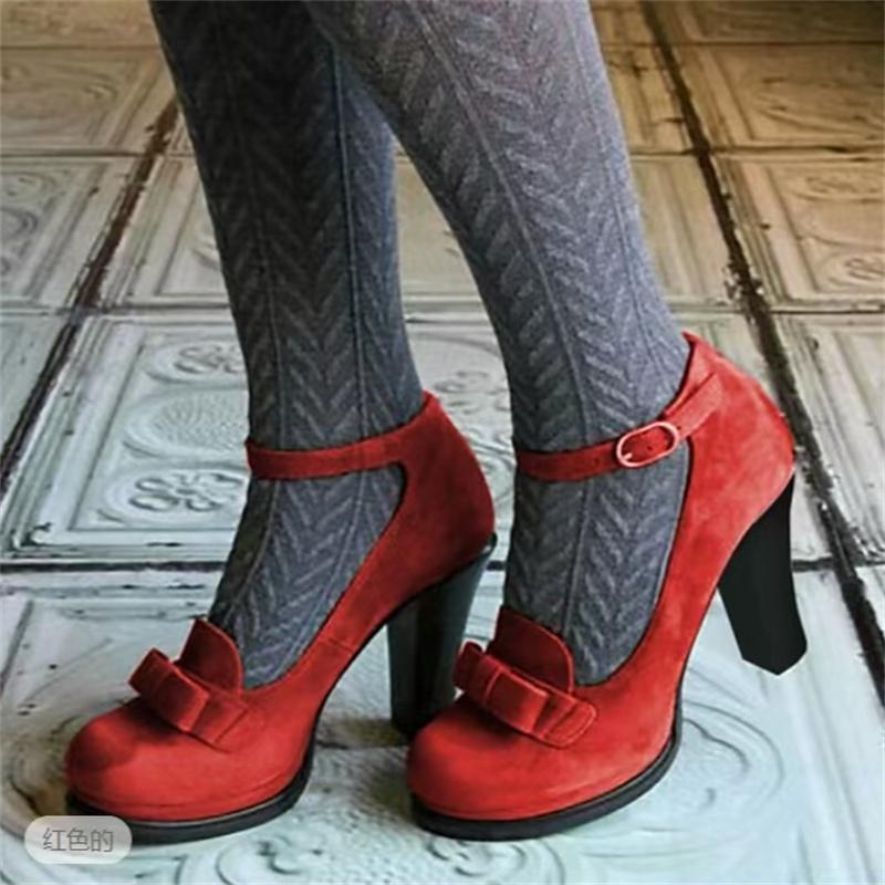 Large size 34-43 Elegant Strap Bows High Heels Women Pumps Shoes Casual Party Office Wedding Shoes Lady Dress Pump Comfortable