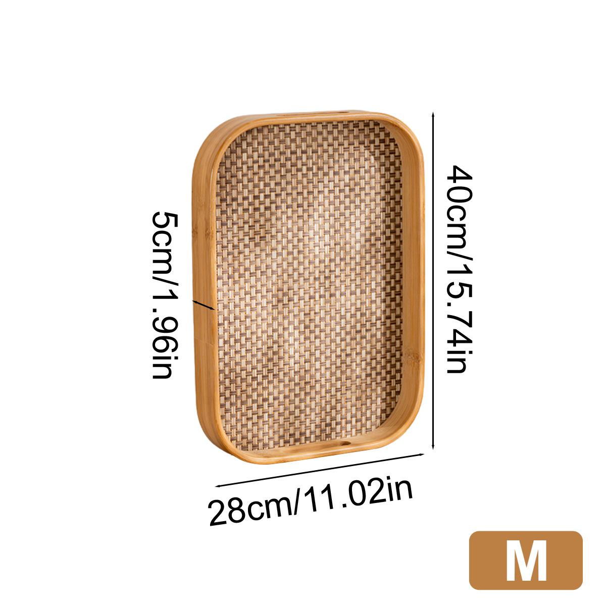 Bamboo Japanese-Style Square Tray for Tea/Dim Sum/Snack & Dried Fruit Storage – Home/Commercial Use