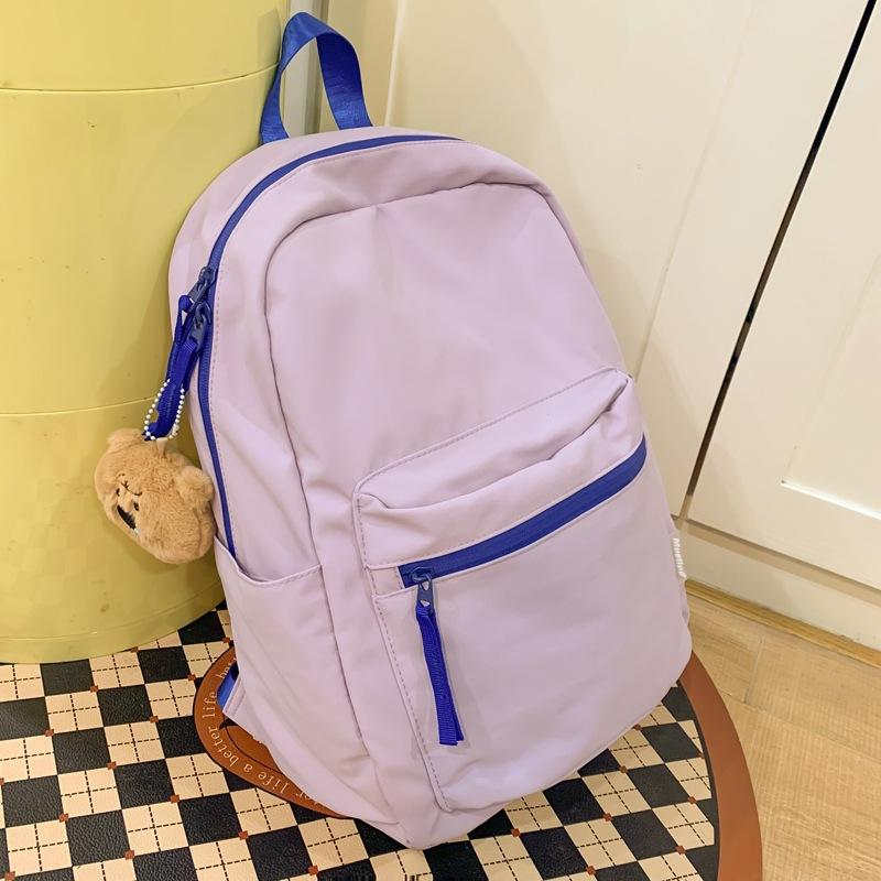 School bag female large capacity ins student backpack lightweight simple versatile college student backpack travel bag male cross-border
