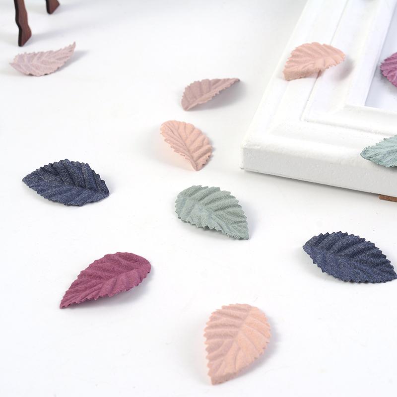 30Pcs 4CM Tree Leaf Artificial Flower Leaves For Home Wedding Decoration 2025 Fall Wreath Garland Bookmark Decor DIY Accessories