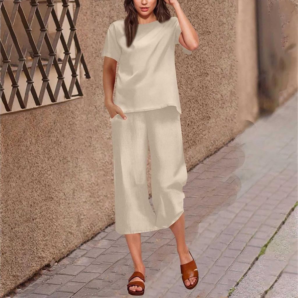 Damen Lässig Weit Geschnittene Outfits 2-teiliges Set