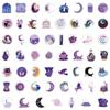 110PCS Trendy Colorful Moon & Graffiti Stickers for Phone & Water Bottle DIY Decoration - Waterproof Decals