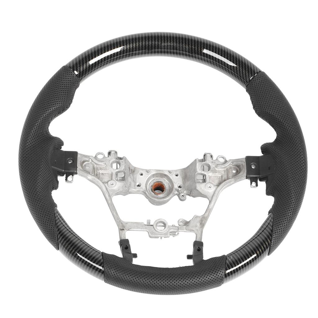 Hydro Dip Steering Wheel Perforated Leather 3 Section Type Replacement For Hilux AN110 AN120 AN130 2015 to 2023 Carbon