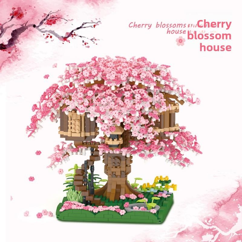 Childrens Sakura Tree Micro Block Building Kit With Abs Plastic Pieces For Creative Play And Gift