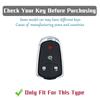 Anti-Scratch Car Key Cover Case for Cadillac Escalade ESV XT5 ATS CT6 CTS XTS SRX DTS ELR TPU Key Case with Key Chain Set