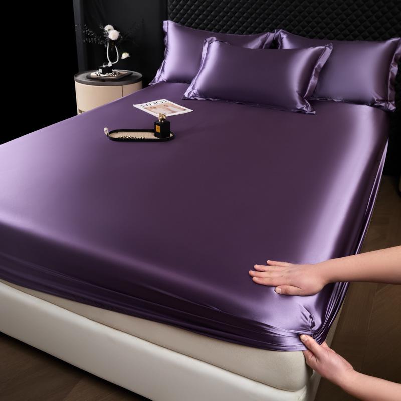 Lenzuolo con angoli in Pura Seta di Gelso Pesante 30 Momme, Copriletto Singolo e Protezione Materasso in Tencel