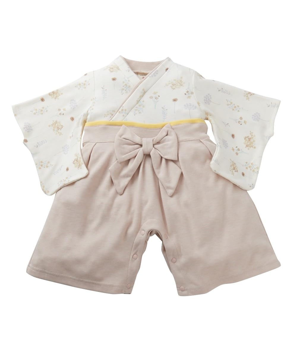

Nissen Baby Rompers/Coveralls, Hakama-Style Coveralls/Two-Way Alls for Boys and Girls (Baby Clothes/Children s Clothes for Boys and Girls), Beige, Siz