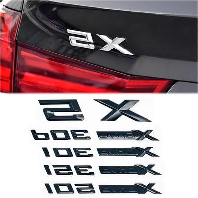 3D ABS Klebe-Schwarze Buchstaben-Embleme für Kofferraum für X5 E53 E70 F15 G05 Modelle XDrive28i 30i d 35i 40i 48i 50i Emblem geeignet