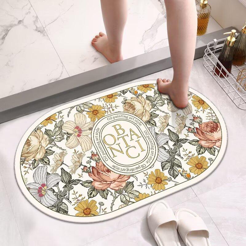 Kieselgur Badezimmerbodenmatte Eingangstür Küche Badezimmer rutschfeste Fußmatte Haushalt saugfähig schnelltrocknend Türvorleger