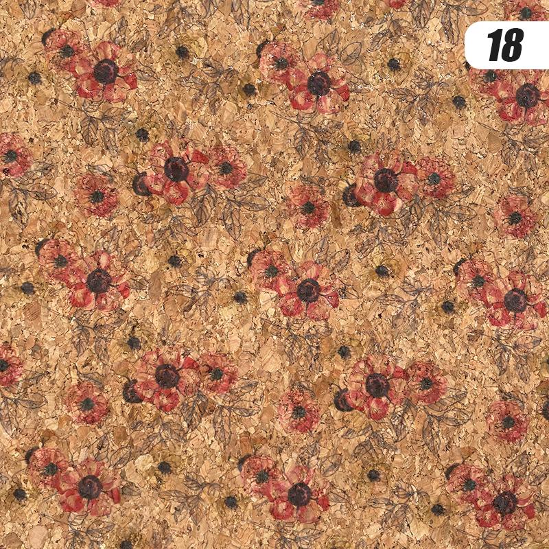 100x135cm Tkanina z nadrukiem korkowym Sztuczna skóra Wodoodporna Kolorowa Miękka Tkanina Korkowa Sofa Samochód Torba Dekor Mebli DIY Szycie Rzemiosło