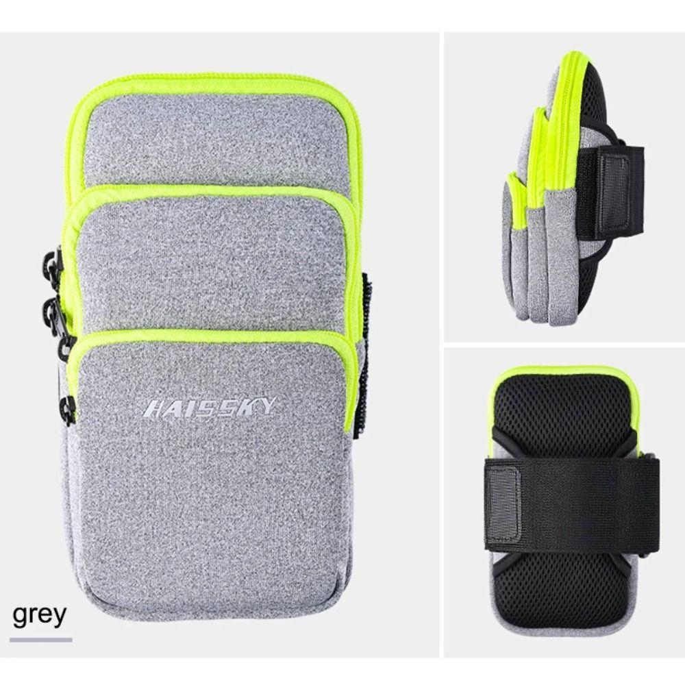 Phone Holder Arm Band Pouch Three Pockets Mobile Phone Arm Bag Running Phone Bags Outdoor Sports