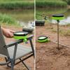 Fishing Chair Bait Tray Aluminum Alloy Ground Insert or Mount Plate for Outdoor