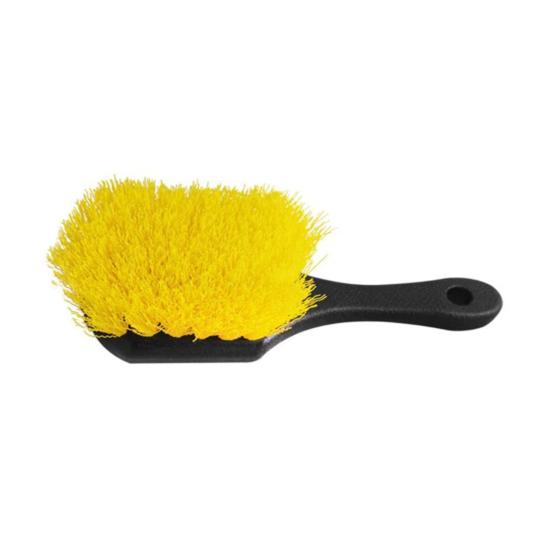 Car Wheel Cleaning Brush Short Handle Tire Rim Detail Brush for Vehicles Soft Triple Bristles Auto Cleaning Tools