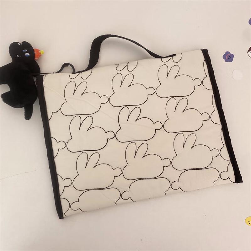 Embroidered Rabbit Tablet Laptop Sleeve
