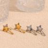 MamacitaSlay Sweet Sparking Gold Plated Silver Color Star Stainless Steel Earrings Woman Daily Waterproof Jewelry Choice Items