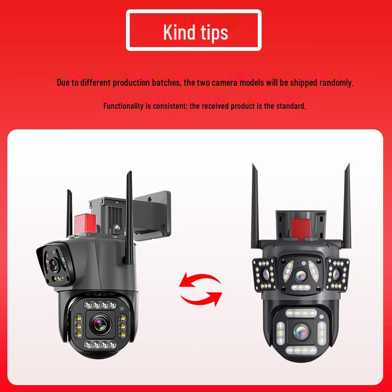 Outdoor Multi-Lens 360° WiFi/4G Security Camera with Night Vision CN plug (adapter included)