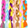 Synthetic Crochet Braids In Jumbo Braiding Hair 24 Inch 100g/pcs Pure Color In Hair Extensions
