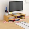 Stable Base Wood Desktop Computer Stand Easy Assemble Eyesight Protection Office Laptop Riser Comfortable Viewing Height