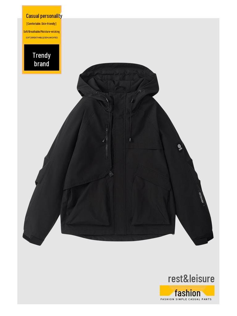 Men's Windproof Water-Repellent Mountain Jacket for Spring/Autumn - Ideal for Travel, Hiking, Cycling, Fishing, and Outdoor Sports