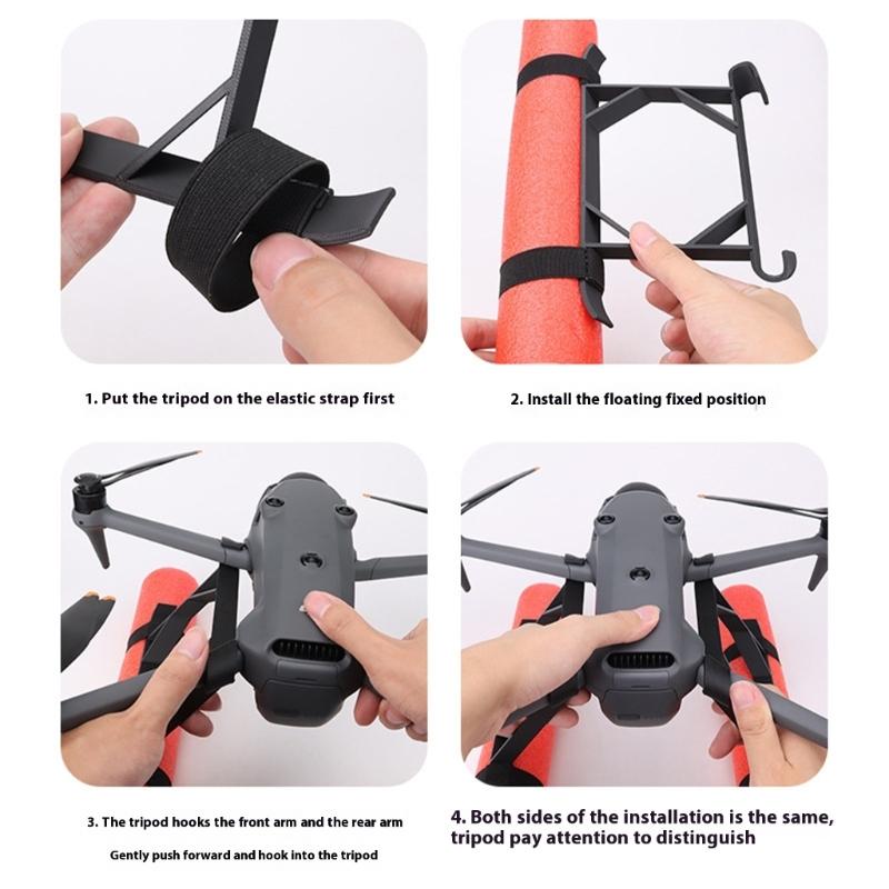 Heightening Landing Gear for 4 Drones With 105mm Elevations Water Floatation Kit AntiWear Protections Frame