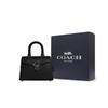 Coach Sammy 22 Solid Color Letter Logo Push Lock Closure Leather Satchel Crossbody Handbag Women Handbag Black CJ812-V5BLK