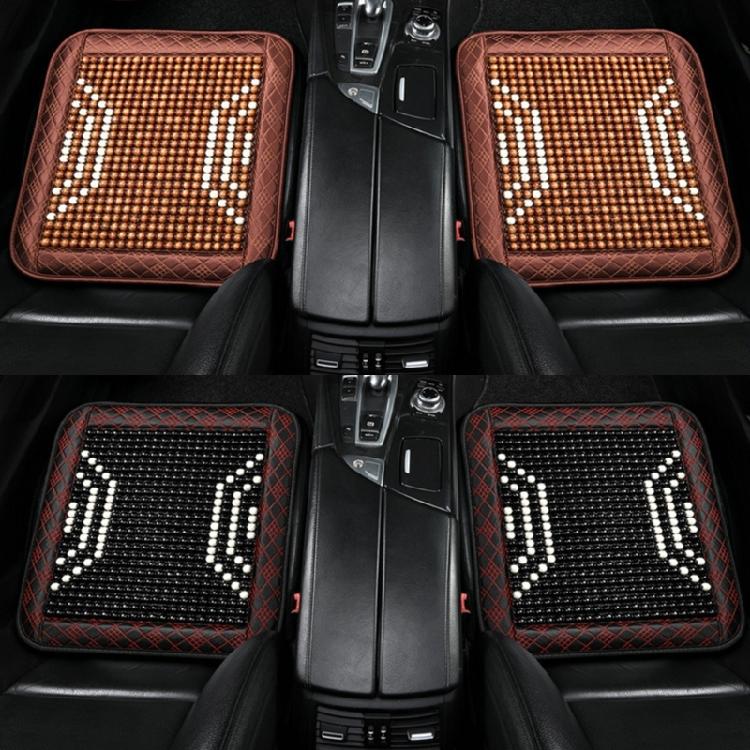 Cooling Seat Pad Back Cushion Car Accessory Ventilated Beaded Seat Cover Vehicle Chair Lumbar Back Brace Support Cushion