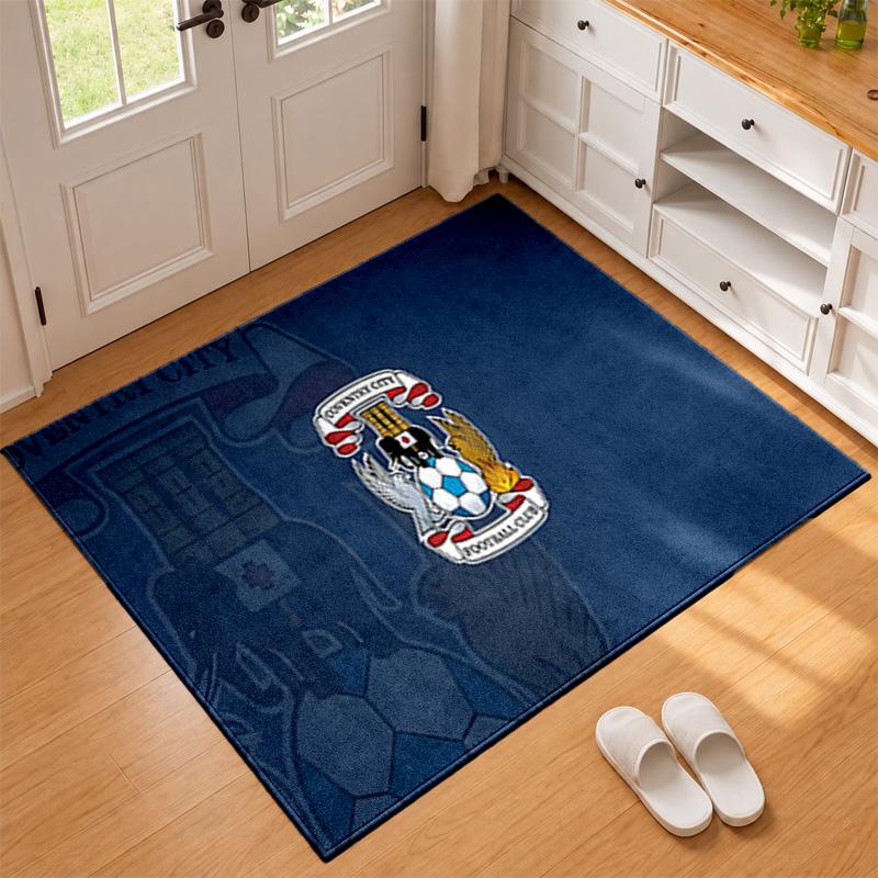 Coventry City F.C. Carpet Door Mat for Living Room or Bedroom Protective Mat Under Chair Office Decoration Christmas Gift Birthday Present
