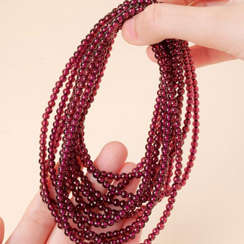 Handcraft Multiple Strand Garnets Beaded Bracelet For Women Fashion Jewelry